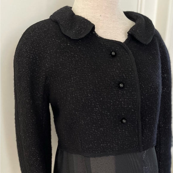Rochas NEW made in France wool Blend Black Jacket, Size 40 (France)